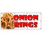 Signmission ONION RINGS BANNER SIGN deep fried vidalia crispy ring french fries B-96 Onion Rings - alternate 1